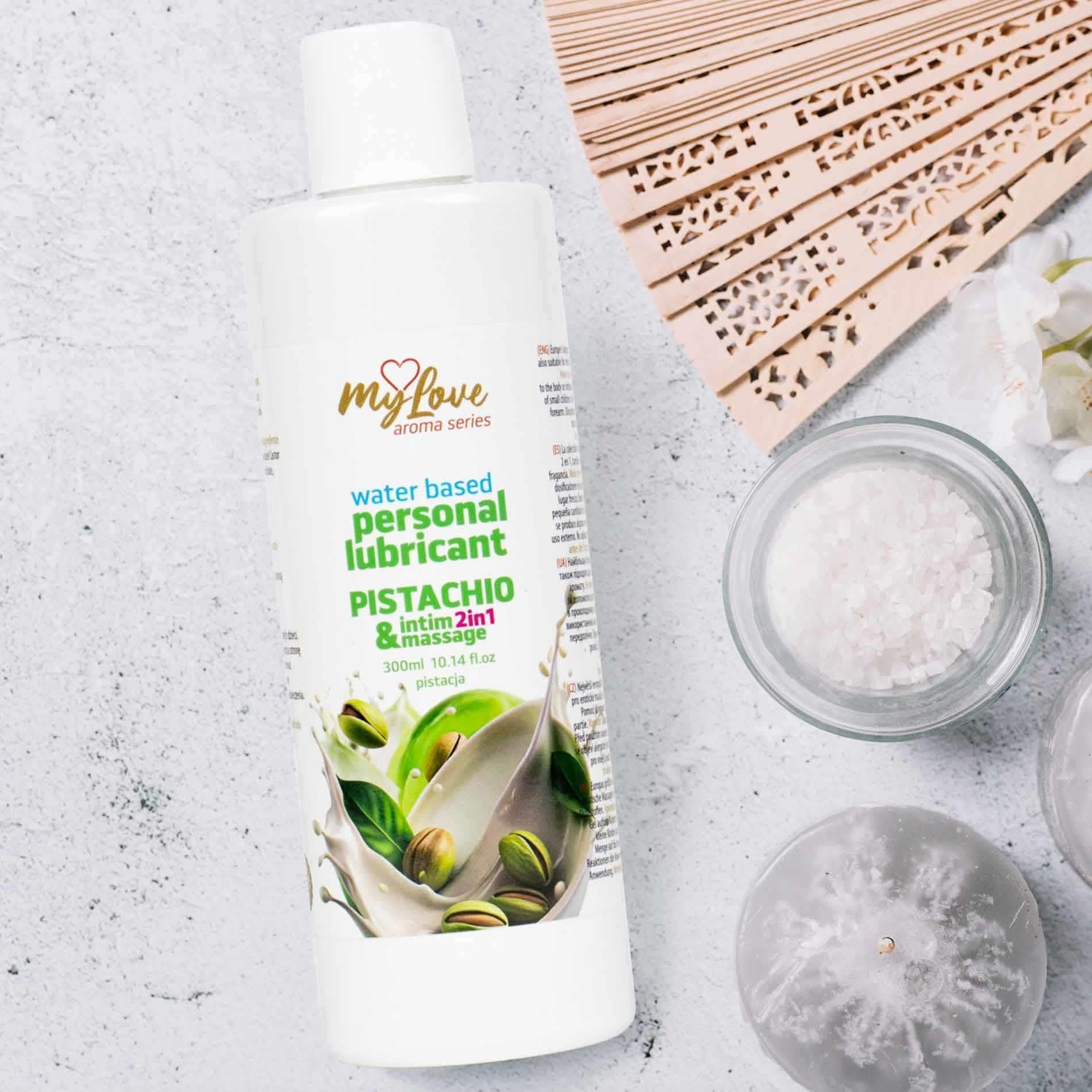 Lubrykant MyLove Aroma Series Intim&Massage 2in1 Pistachio, 300 ml