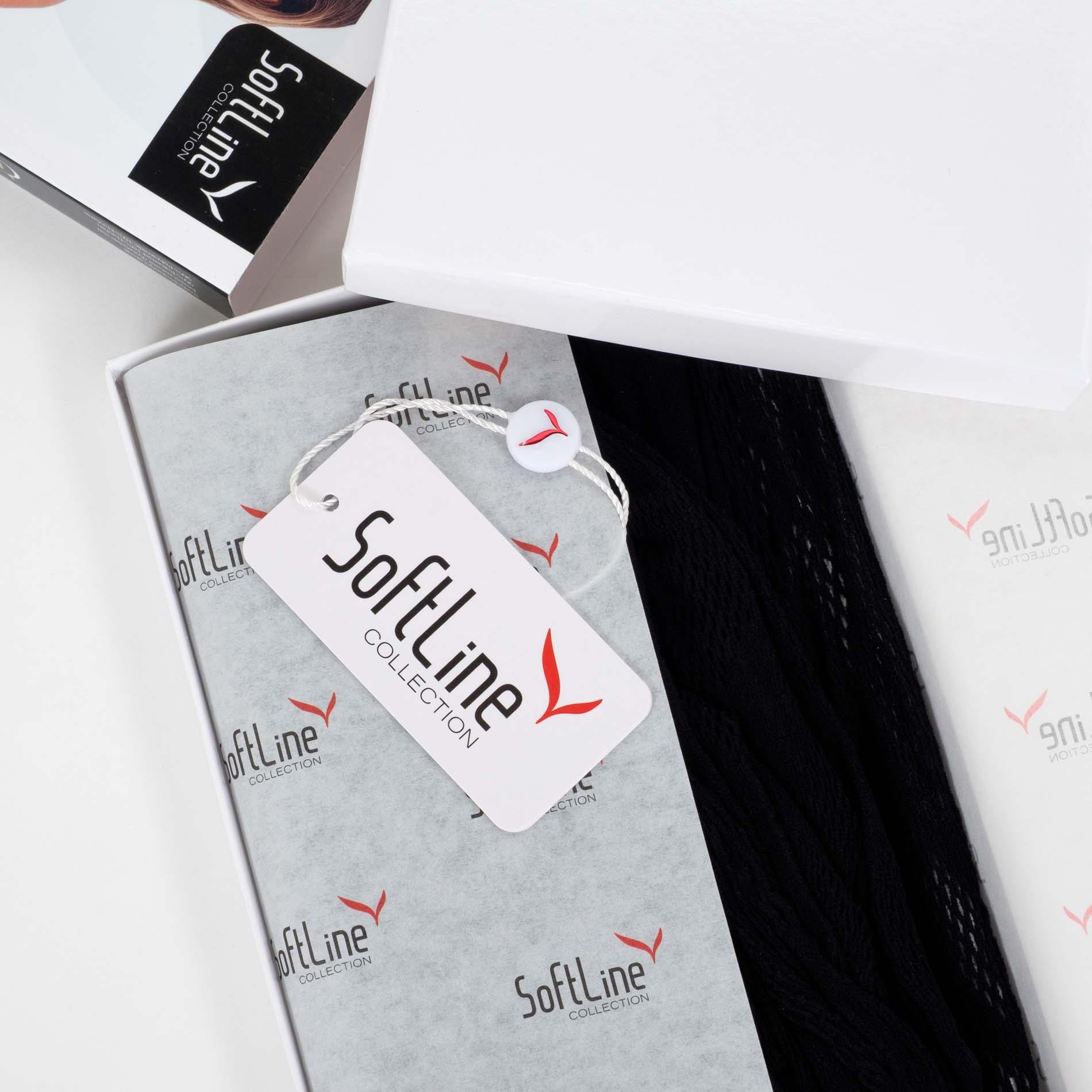 Sukienka mini SoftLine Collection 110836, L (czarny)