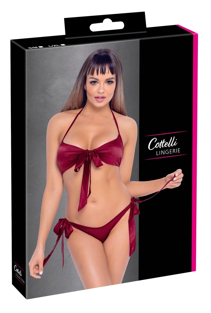 Комплект Cottelli Lingerie Bra and Briefs, L/XL (красный)