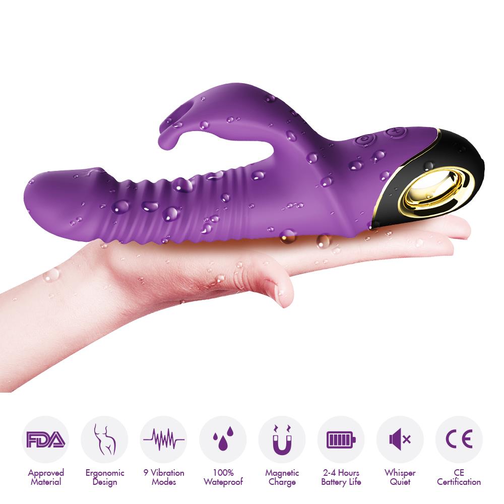 Вибратор-кролик B - Series Joy Zing, 22.7 см (фиолетовый)