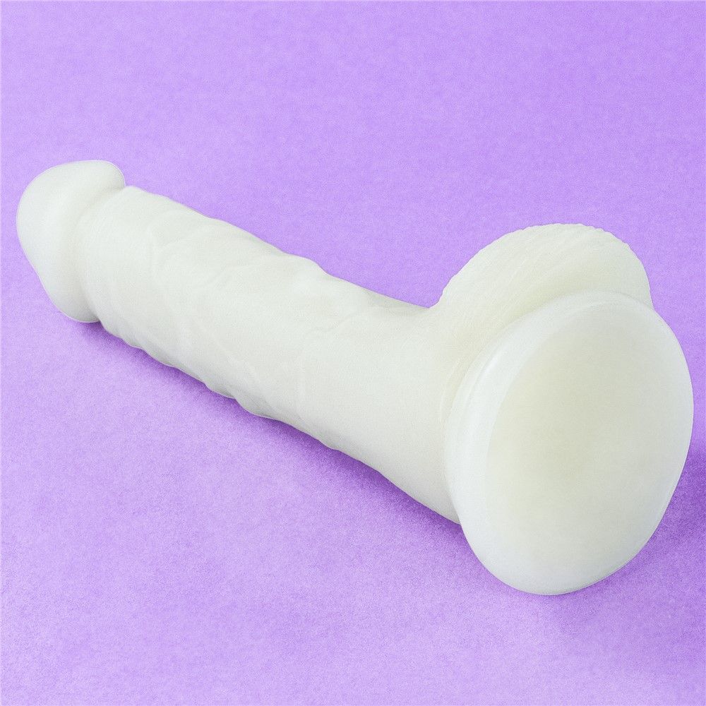 Неоновый фаллоимитатор LoveToy Lumino Play, 18 см (синий)