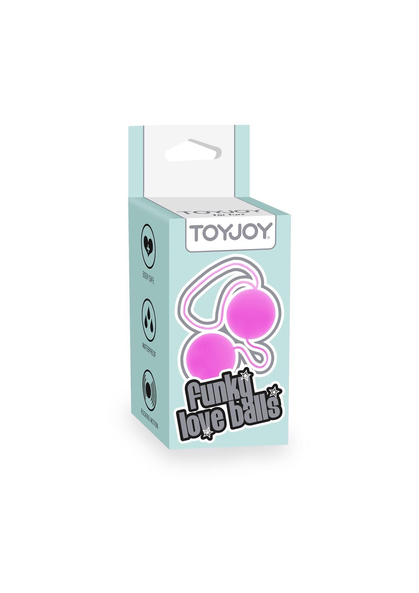 Вагинальные шарики Toy Joy Funky Love, 3,5 см (пурпурный)