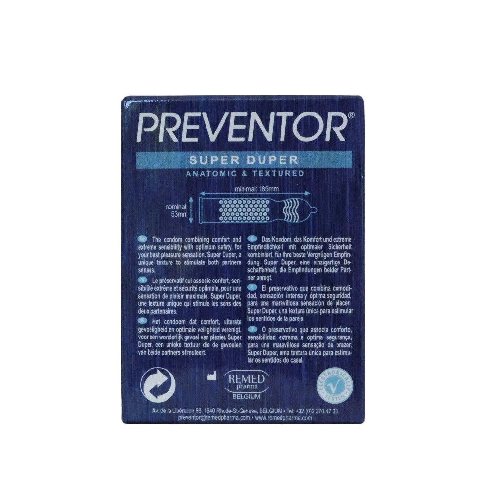 Презервативы Preventor® Super Duper, 3 шт (ваниль)