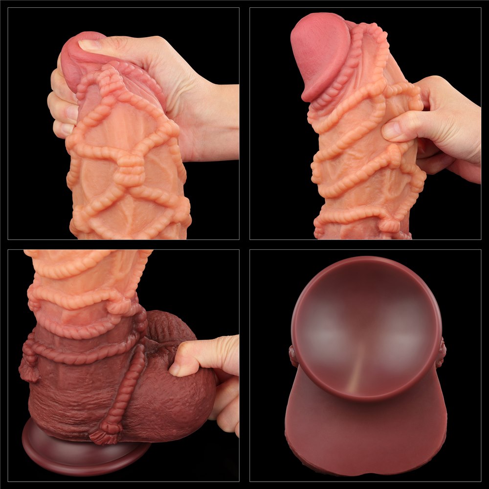Фаллоимитатор Dual-Layered Silicone Nature Cock 10.5'', 27 см (коричневый)
