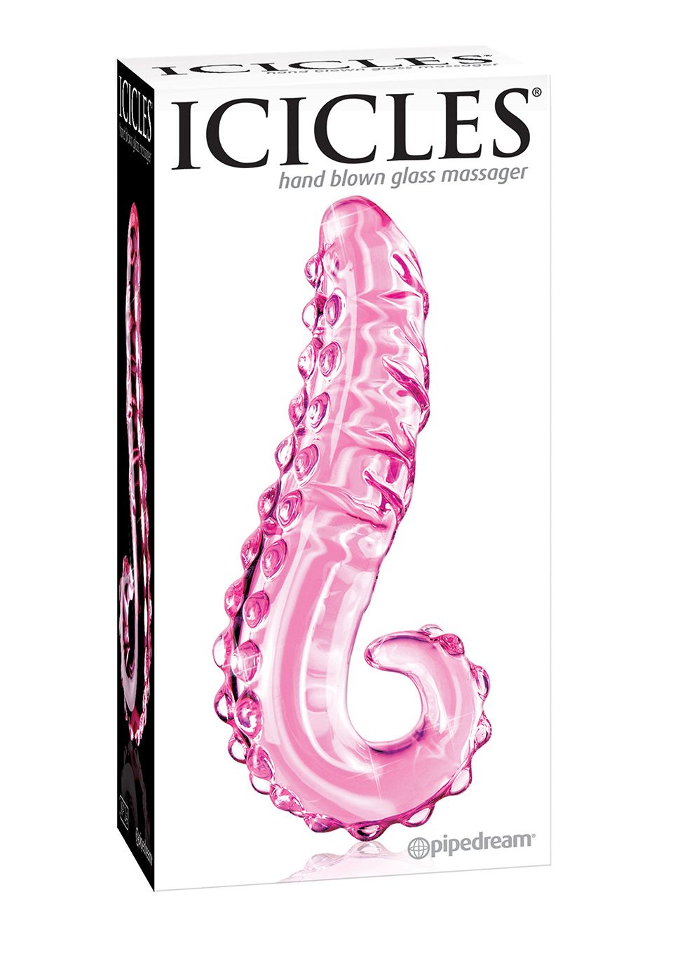 Стеклянный фаллоимитатор Icicles No.24, 15,5 см (розовый)