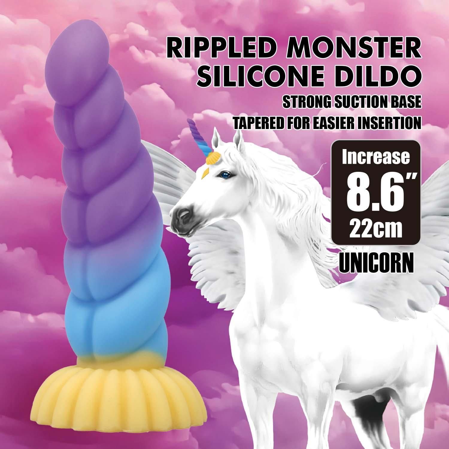 Фаллоимитатор Power Monsters Unicorn, 22 см (мульти)