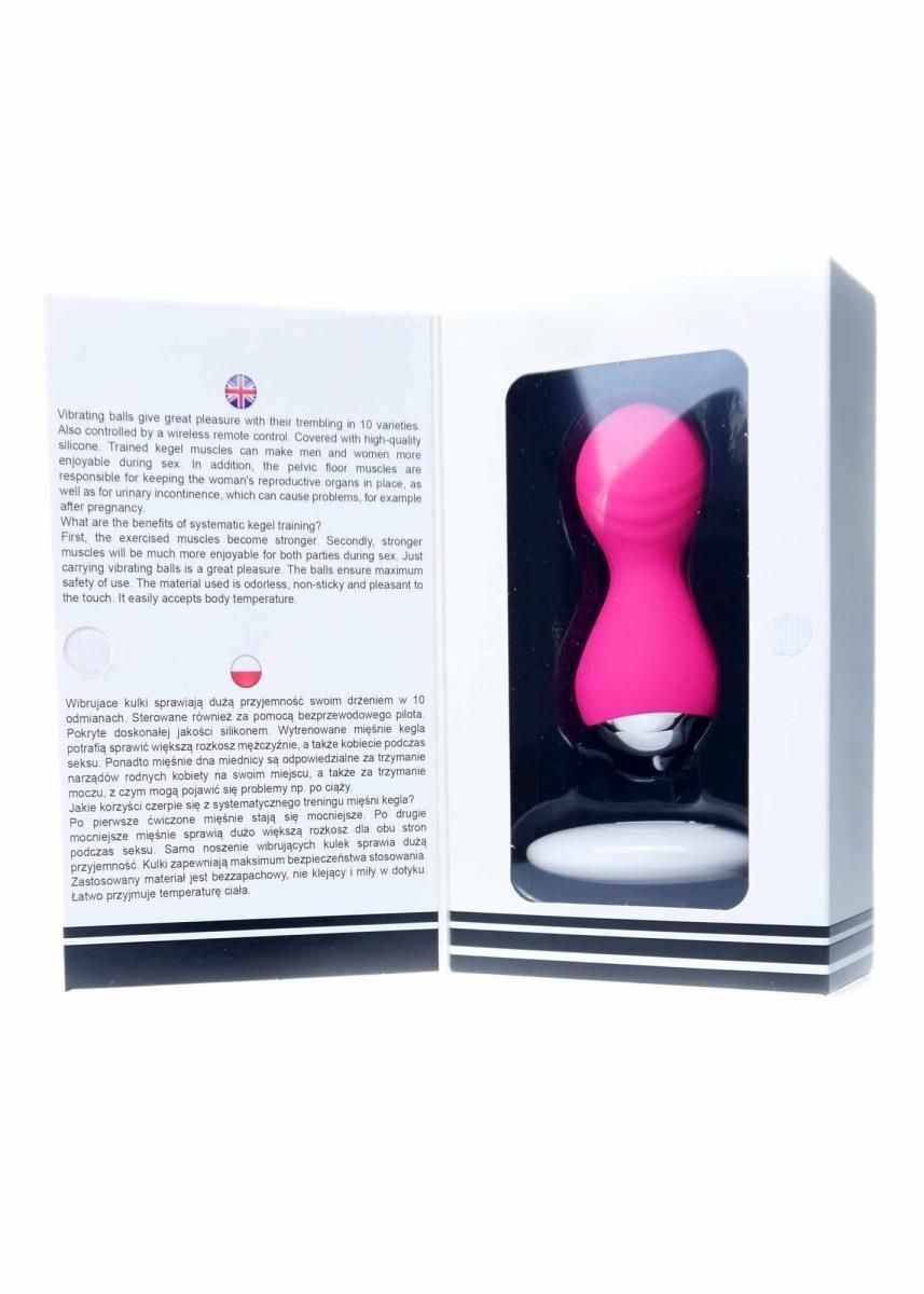Вагинальные шарики Boss Remote Control Tighten Vibrating Egg, 8 см (розовый)