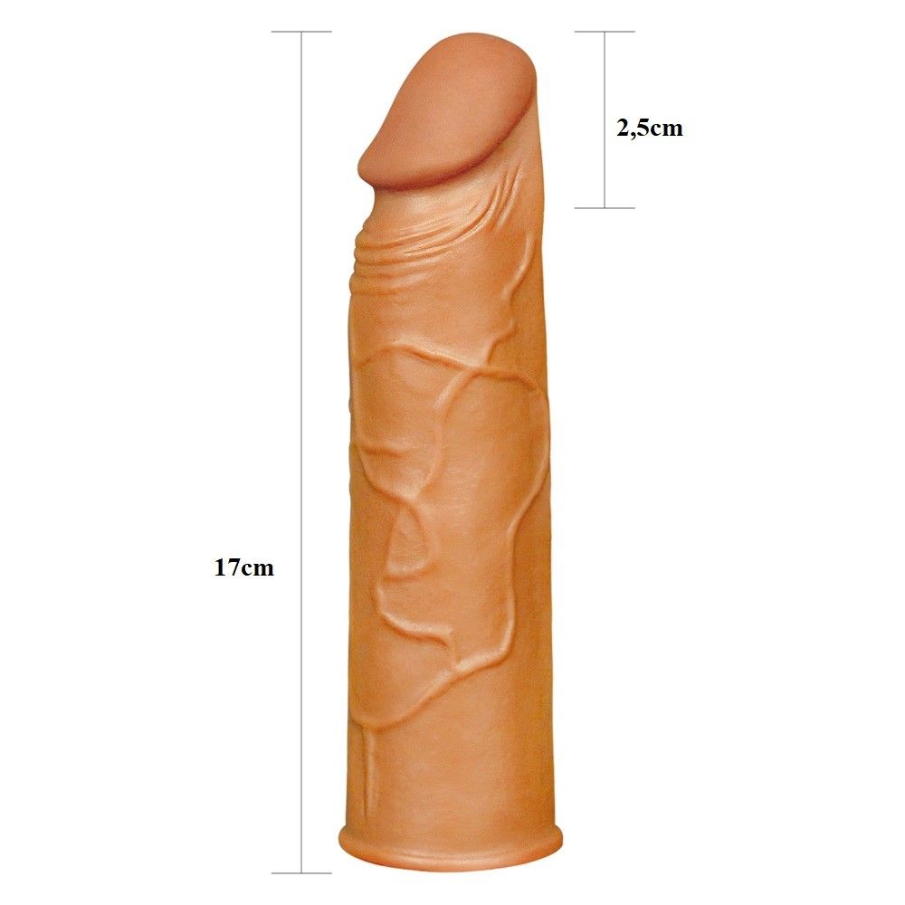 Насадка на пенис Lovetoy Pleasure X-Tender Series, 17 см (коричневый)