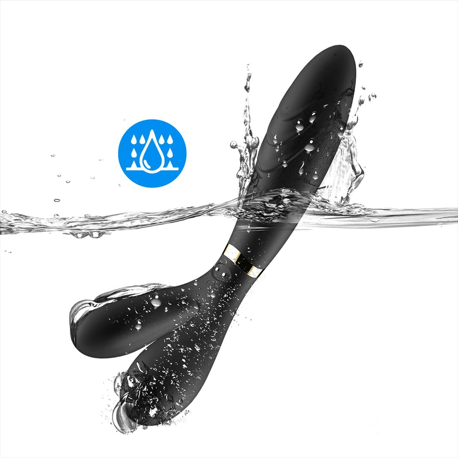 B - Series Joy Y-Wand - Wibrator-królik B -, Czarny, 19.2 cm