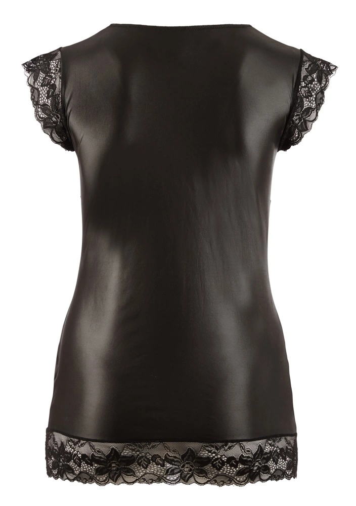 Мини-платье Cottelli Curves Wet Look, 4XL (черный)