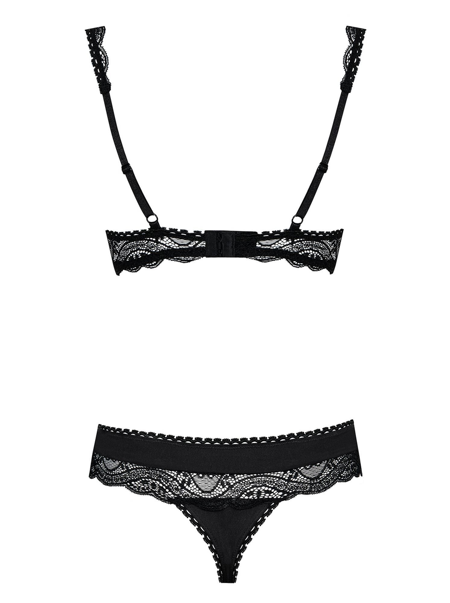 Эротический комплект Obsessive Miamor, S/M (черный)