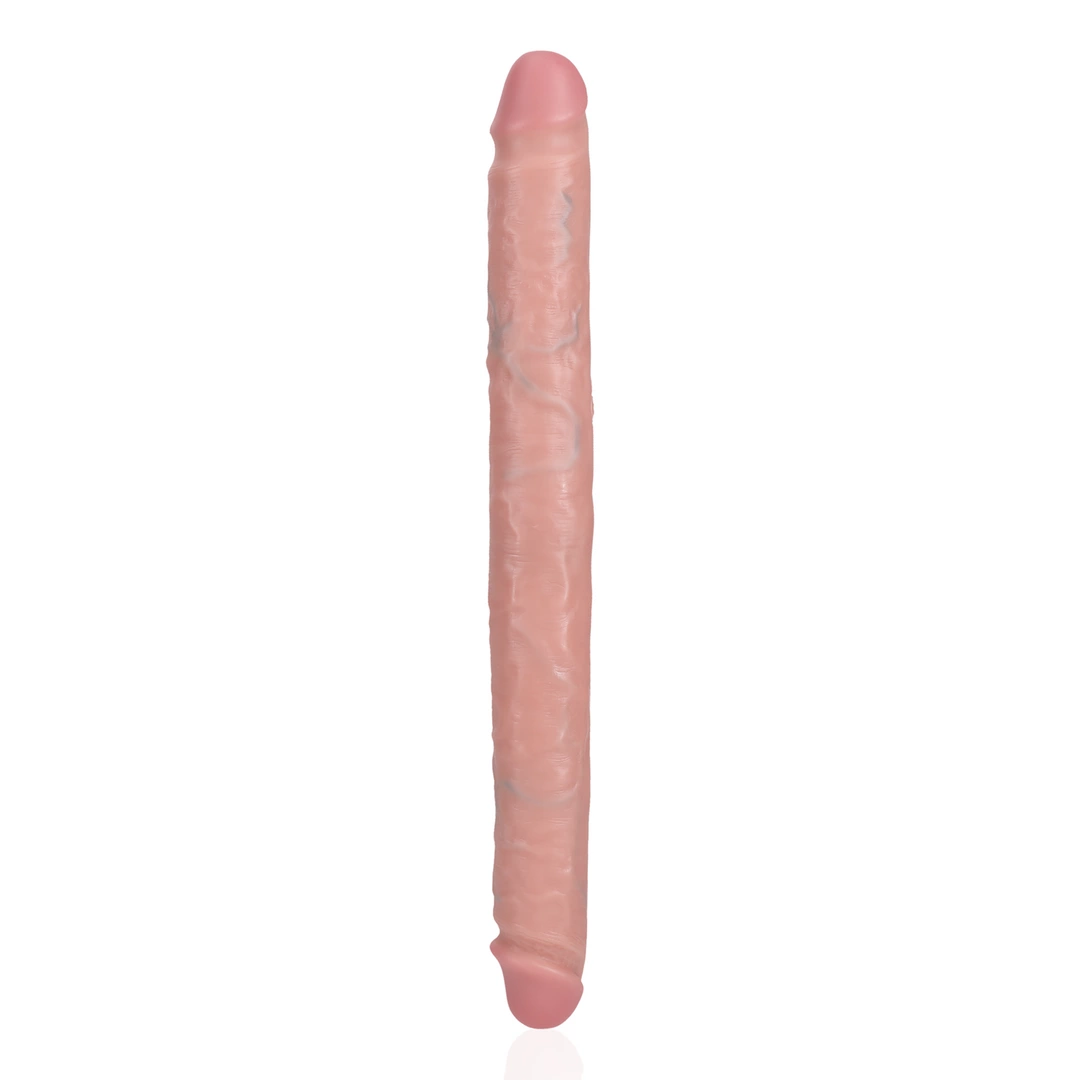 Двухсторонний фаллоимитатор RealRock Double Dong 14", 35.6 см (телесный)