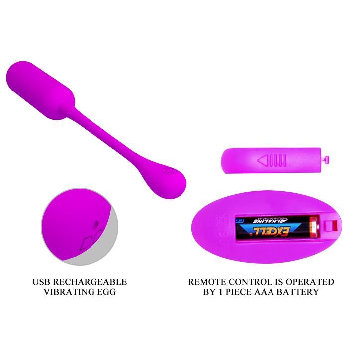 Виброяйцо Pretty Love Lechies Wireless Egg, 18,6 см (фиолетовый)