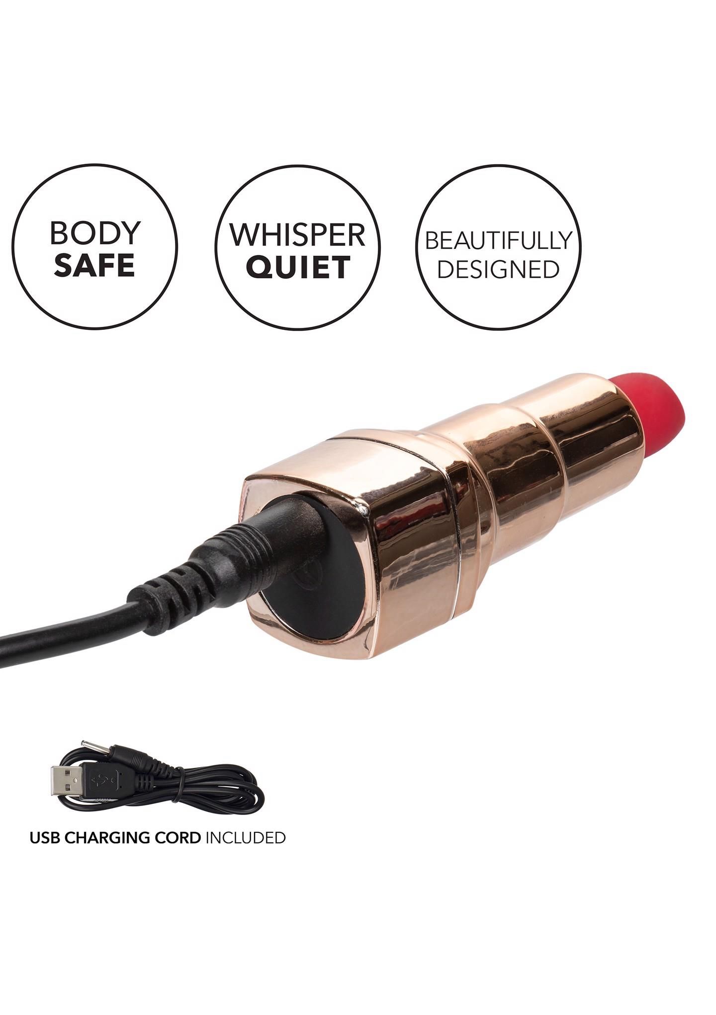 Вибратор для клитора CalExotics Hide & Play Lipstick Recharge, 7,5 см (красный)