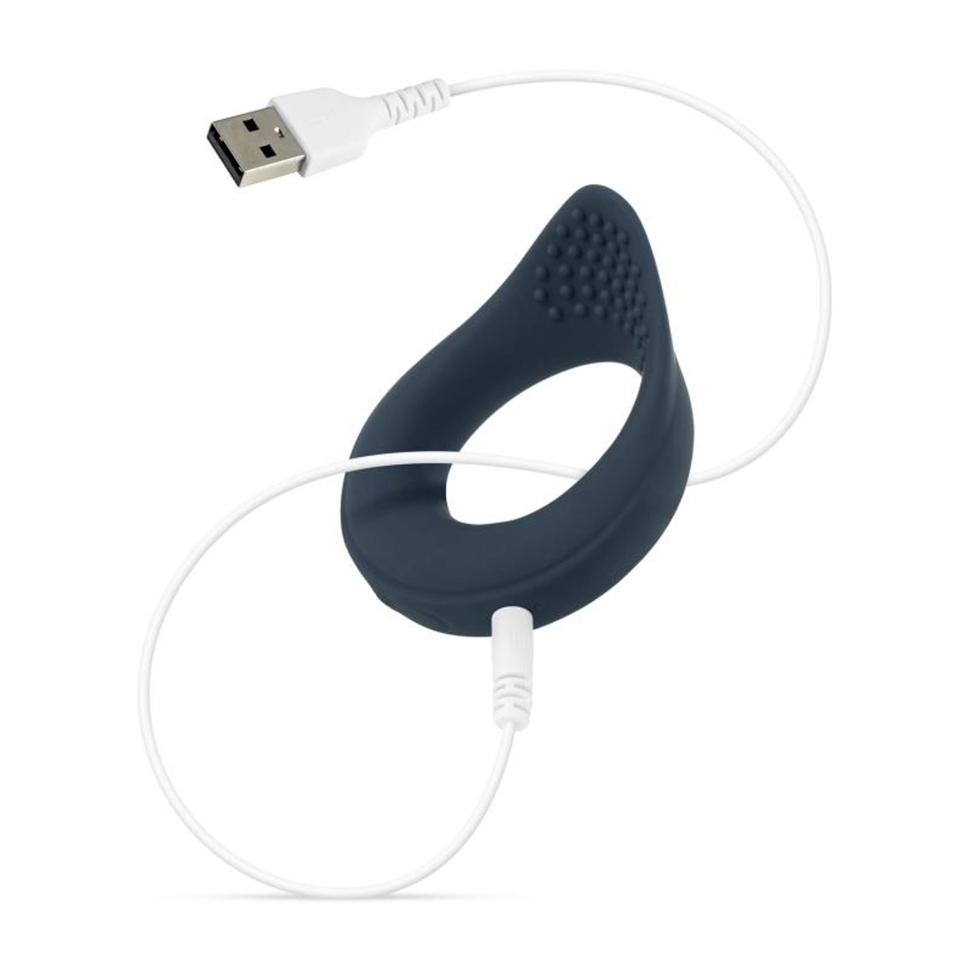 Виброкольцо Boners Vibrating Cock Ring, 8.5 см (синий)