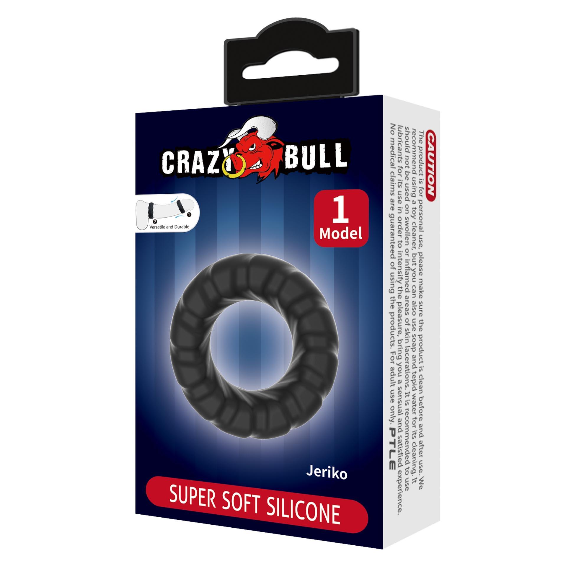 Эрекционное кольцо Crazy Bull Jeriko, 4.5 см (черный)