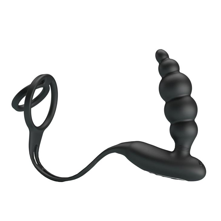 Эрекционное кольцо Pretty Love Vibration Penis Sleeve III, 21,2 см (черный)