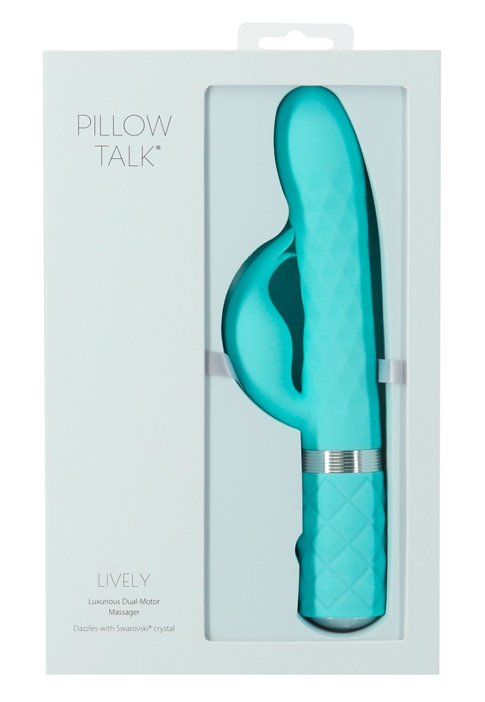 Вибратор-кролик Pillow Talk Lively, 24 см (бирюзовый)