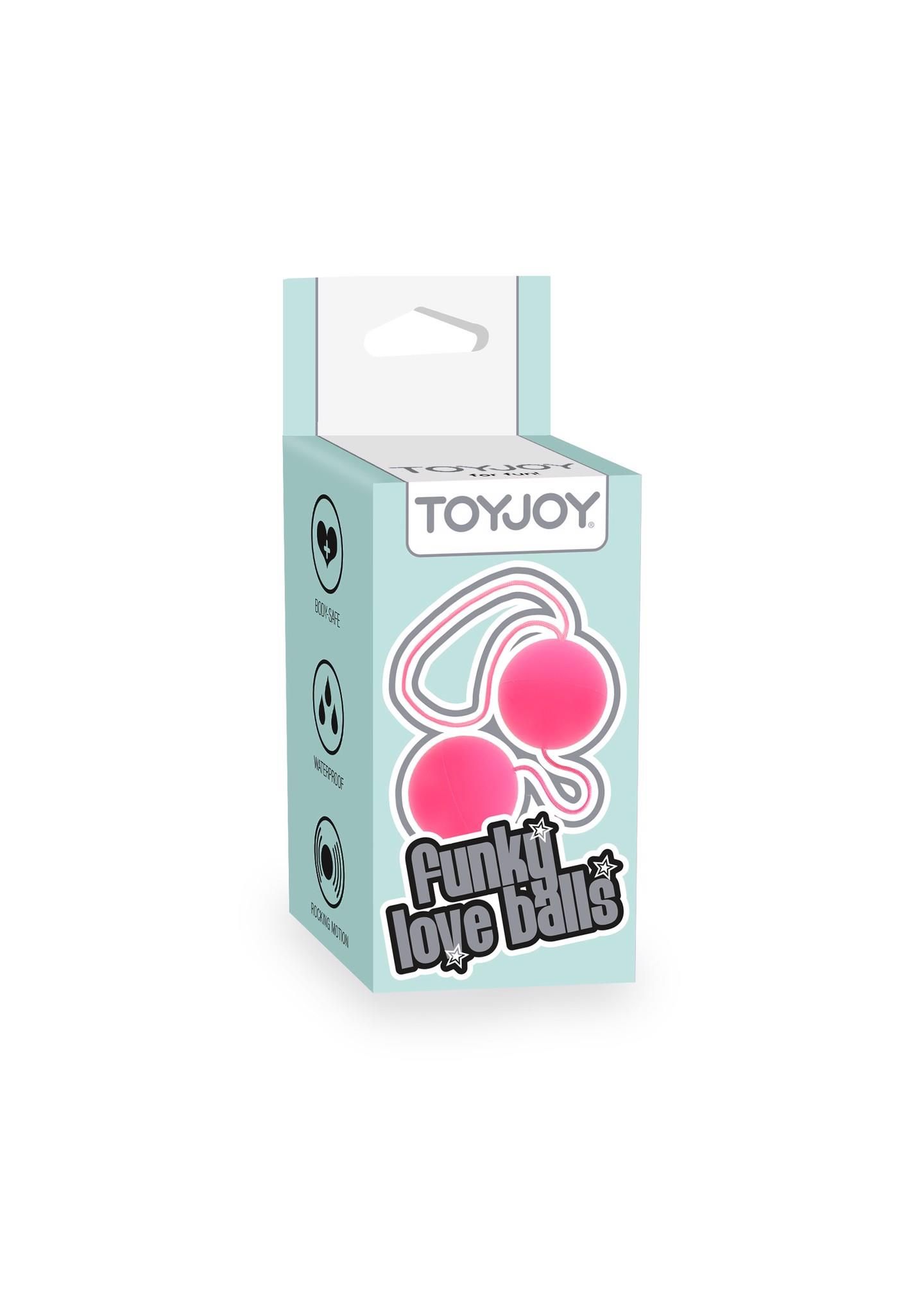Вагінальні кульки Toy Joy Funky Love, 17 см (рожевий)