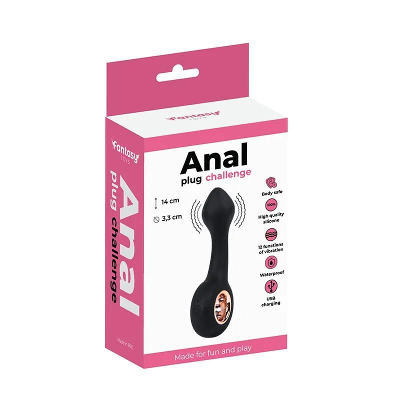 Анальная пробка Fantasy Vibrating Anal Plug, 14 см (черный)