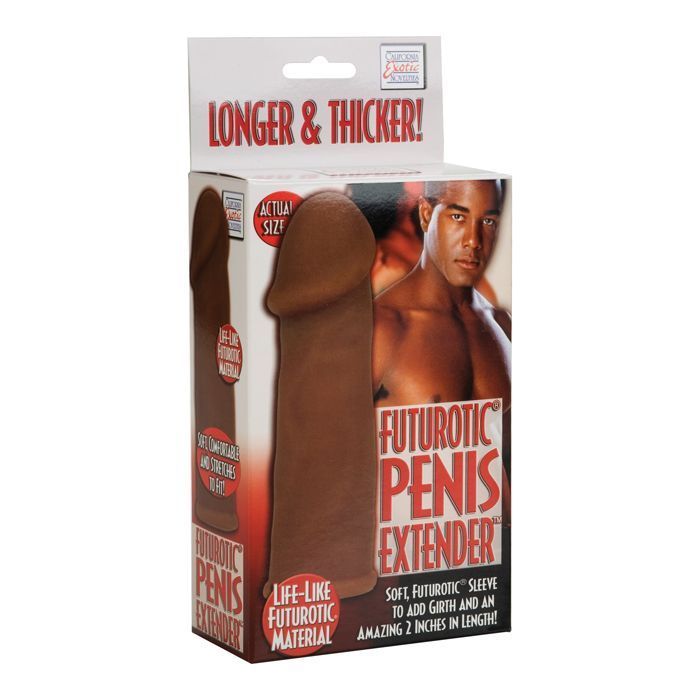 Насадка на пенис Futurotic Penis Extender, 14 см (коричневый)