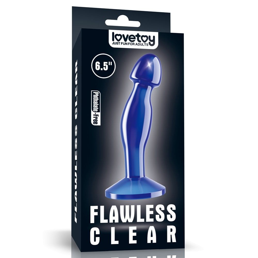 Анальна пробка Flawless Clear Anal Plug 6.5'', 16.5 см (синій)