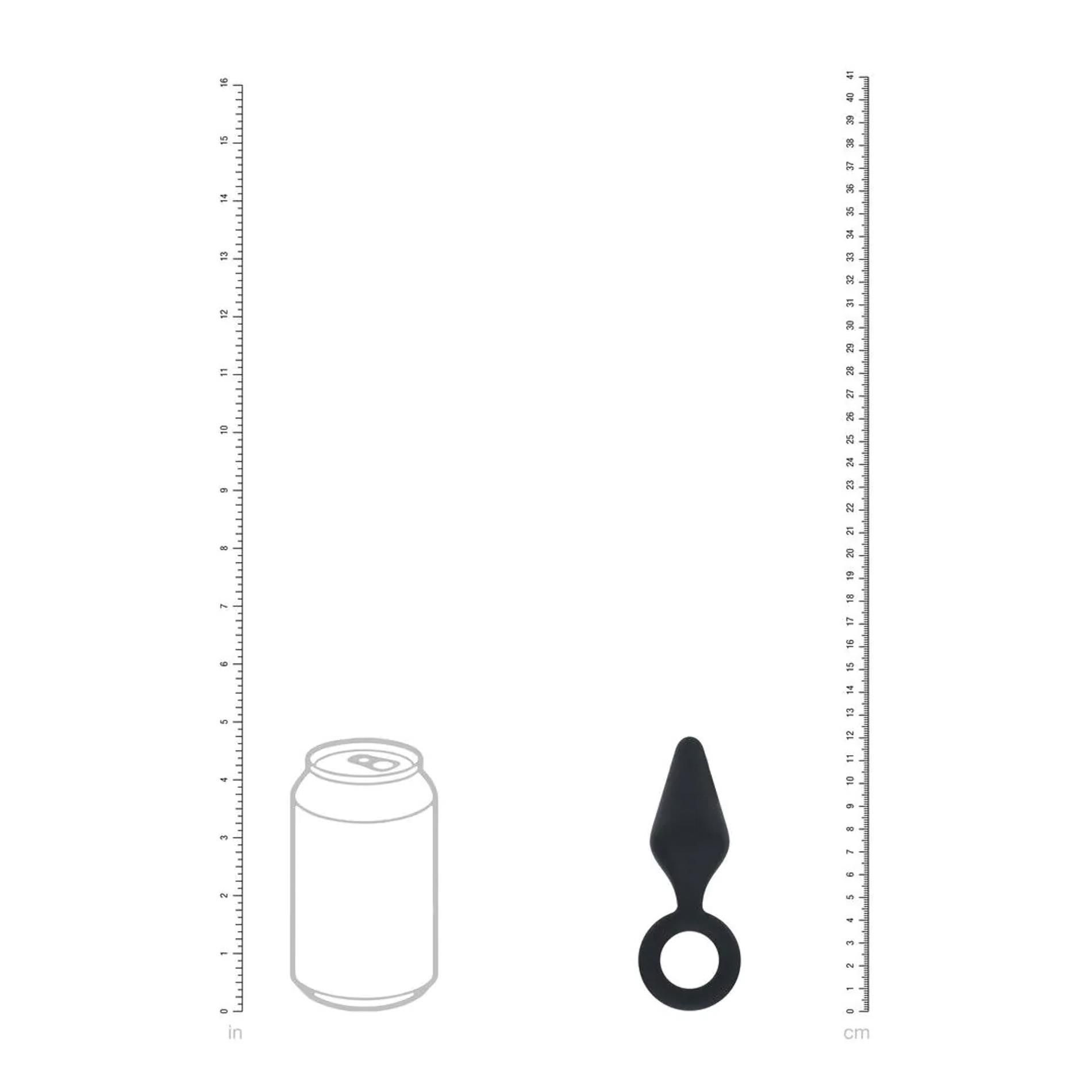 Анальная пробка Levelz Anal Plug with Loop S, 10 см (черный)
