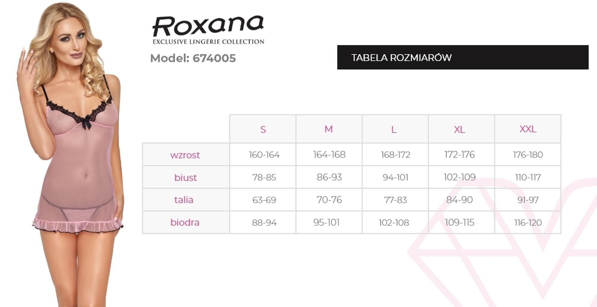 Сорочка и стринги Roxana 6740, XL (розовый)