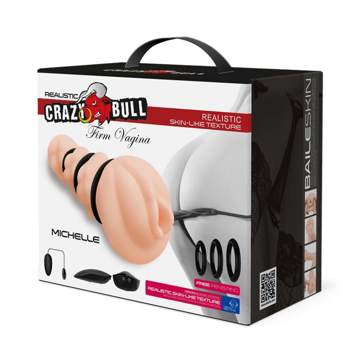 Мастурбатор с вибрацией Crazy Bull Michelle (телесный)