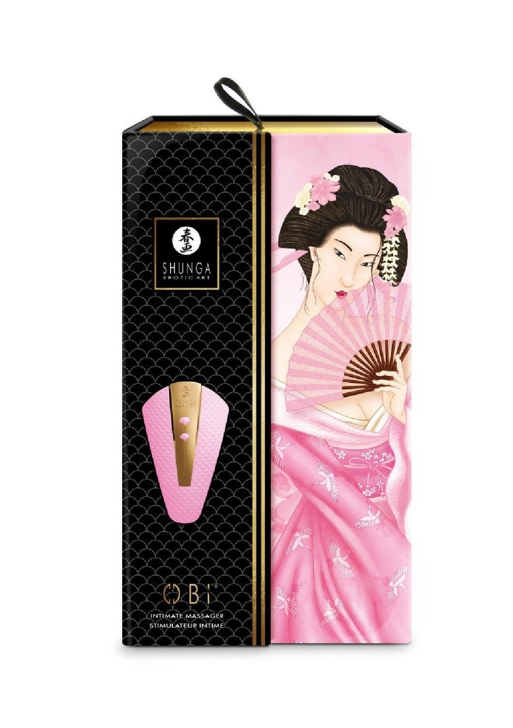 Вібратор для клітора Shunga Obi, 11.5 см (рожевий)