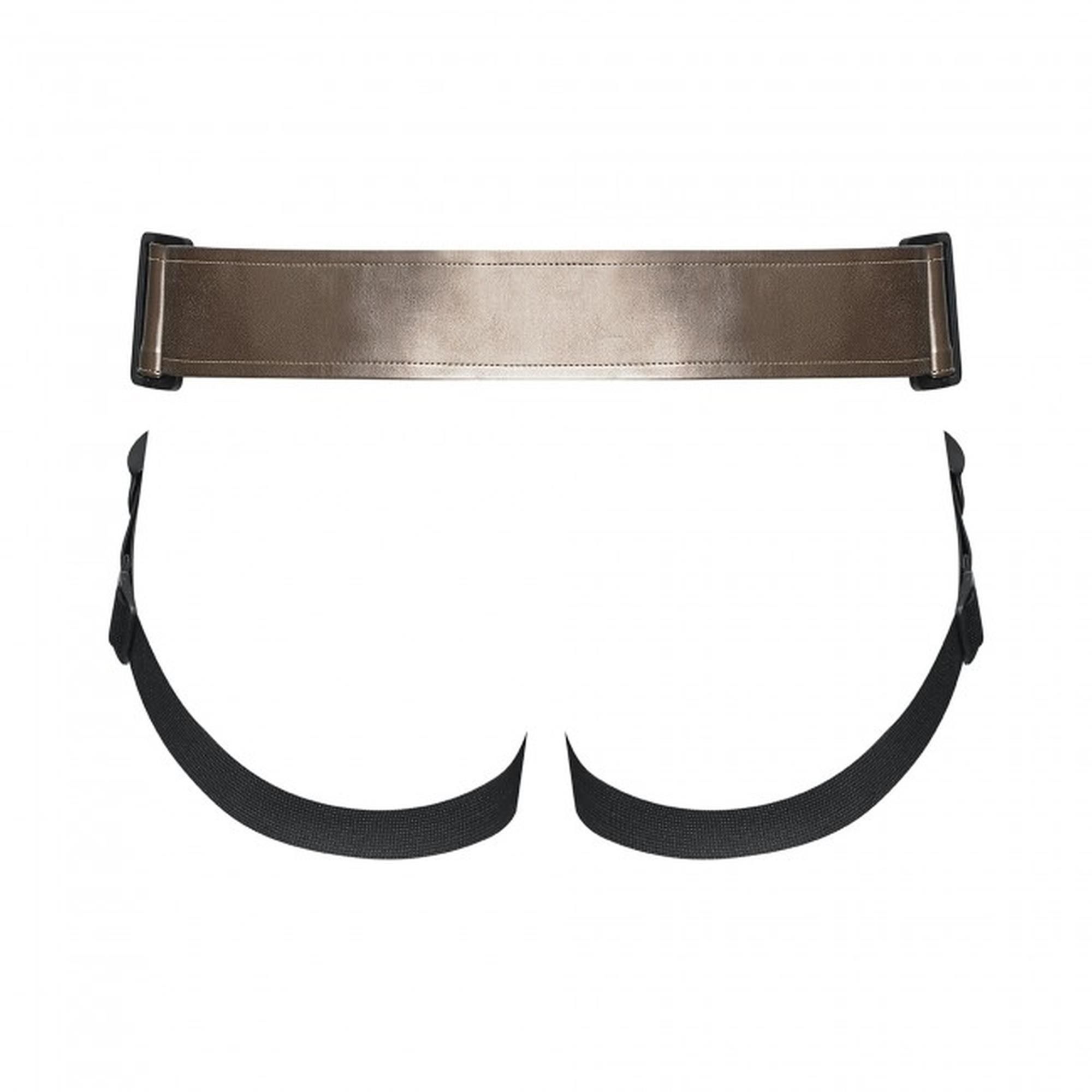 Трусы для страпона Strap-On-Me Leatherette Harness Curious, OS (серый)