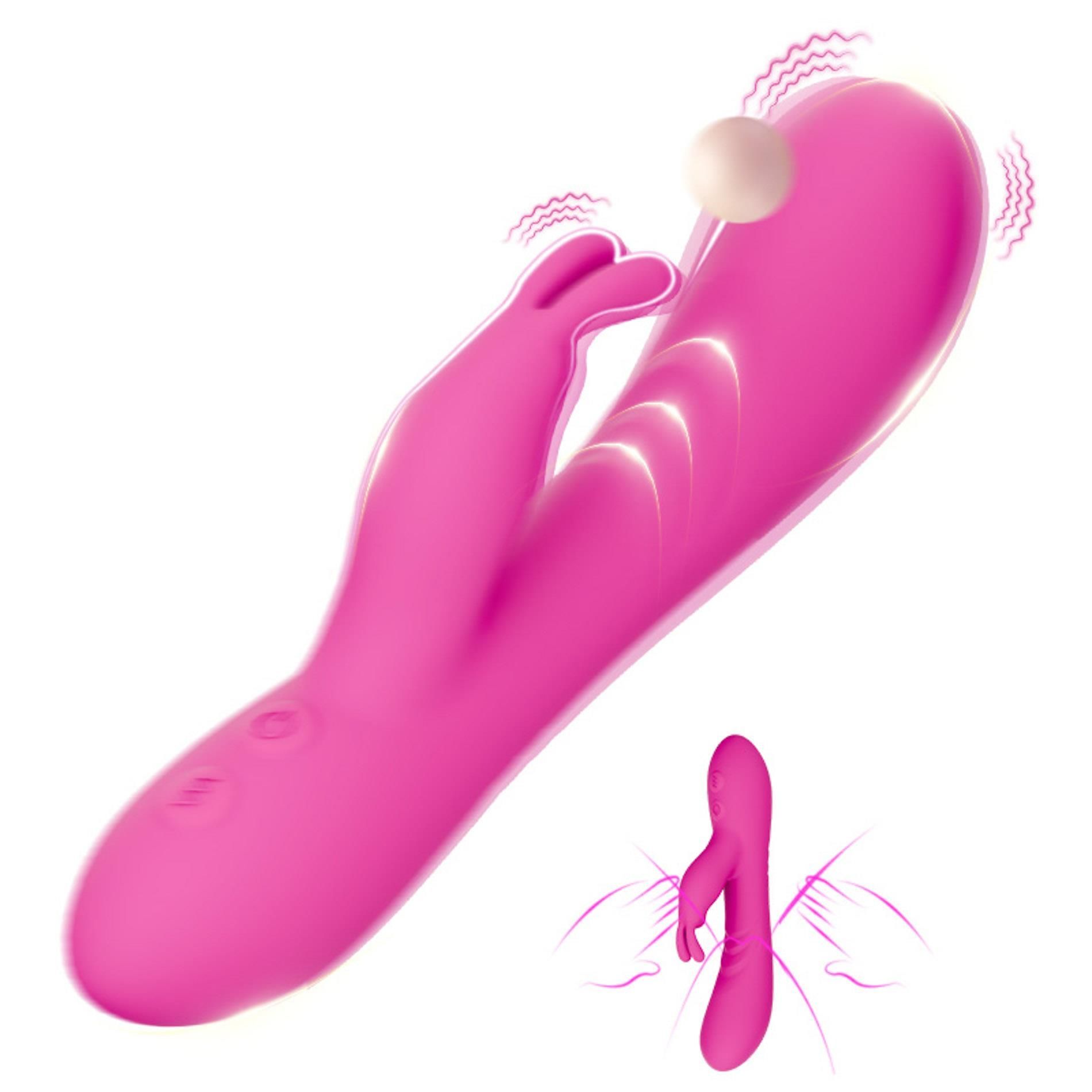 Wibrator królik B - Series Cute Jade, 17.8 cm (różowy)