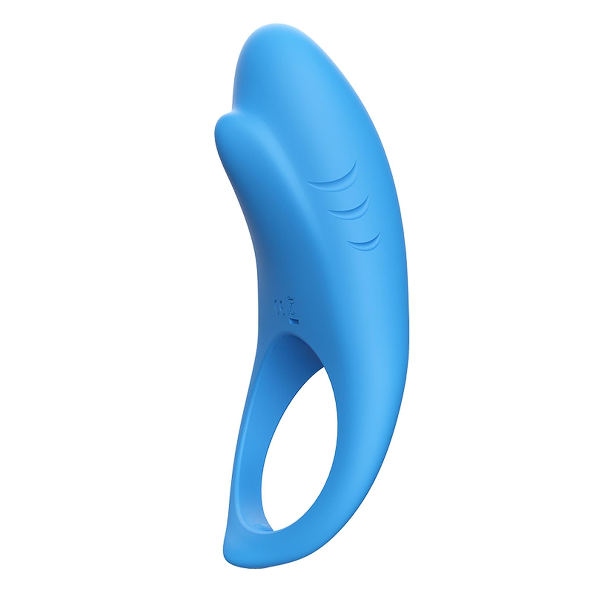 Эрекционное кольцо B - Series Joy Shark, 6 см (синий)