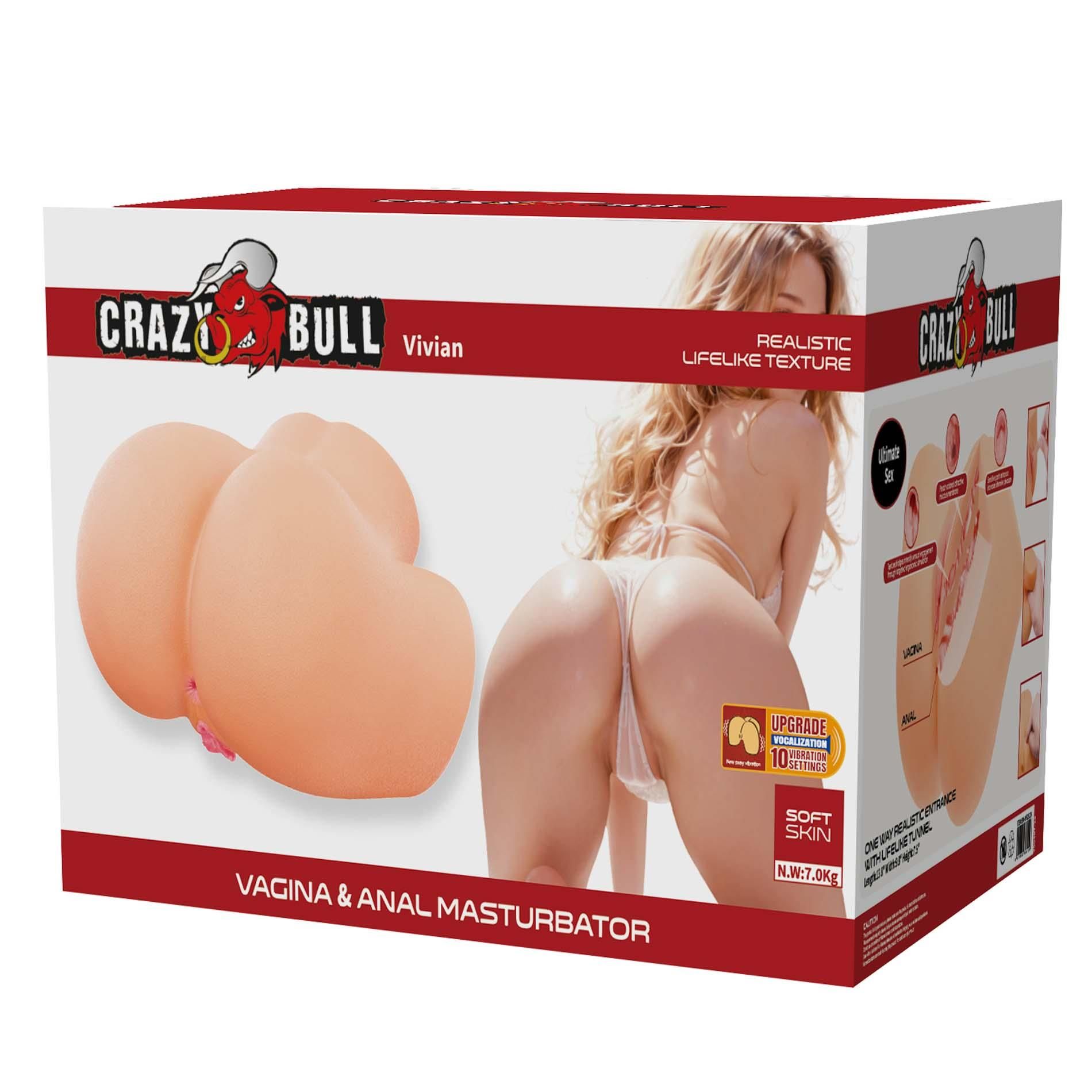 Crazy Bull Vivian - Realistyczny masturbator, W kolorze cielistym, 35 cm