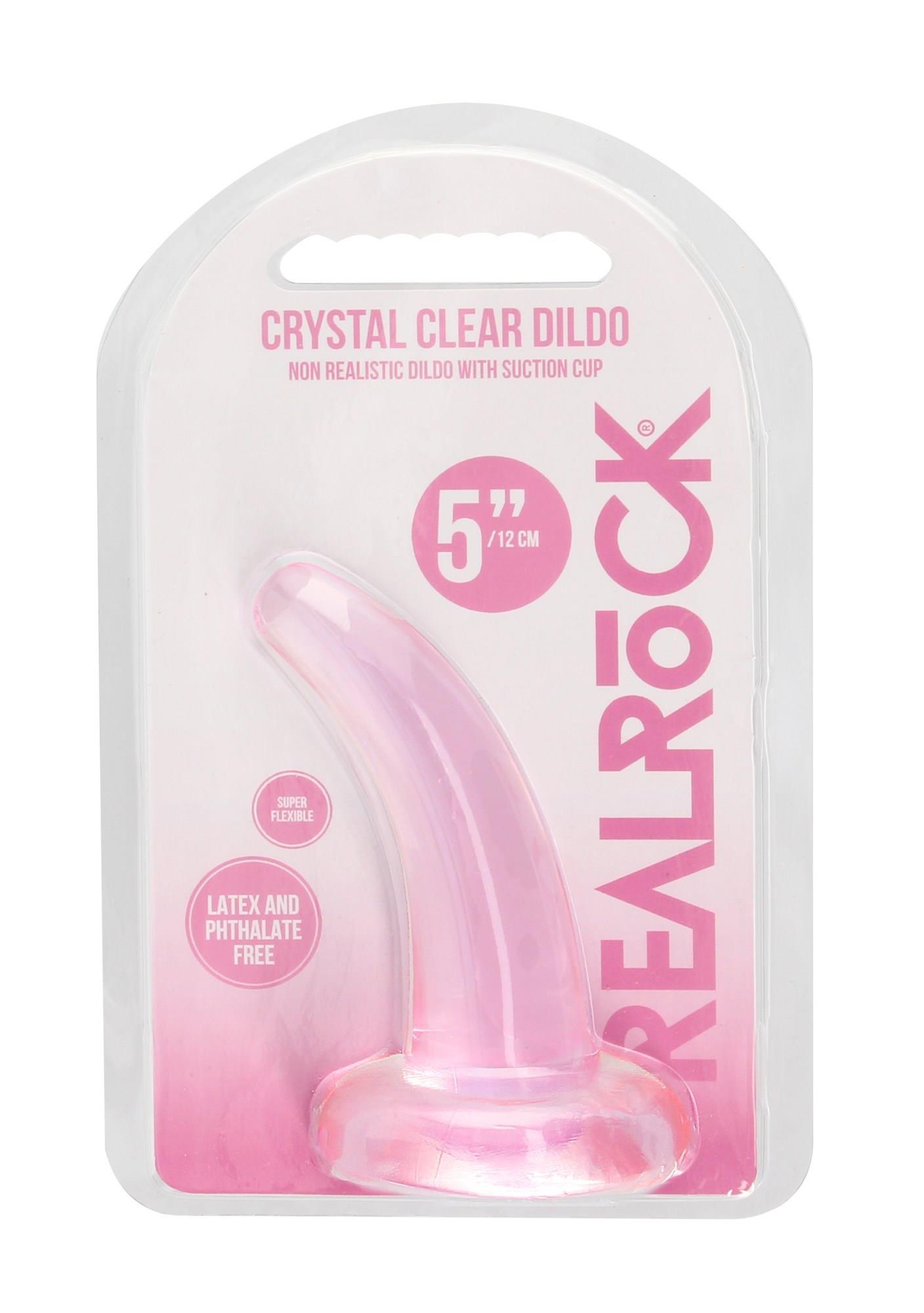 Фаллоимитатор Realrock Crystal Clear Dildo 5", 11.5 см (розовый)