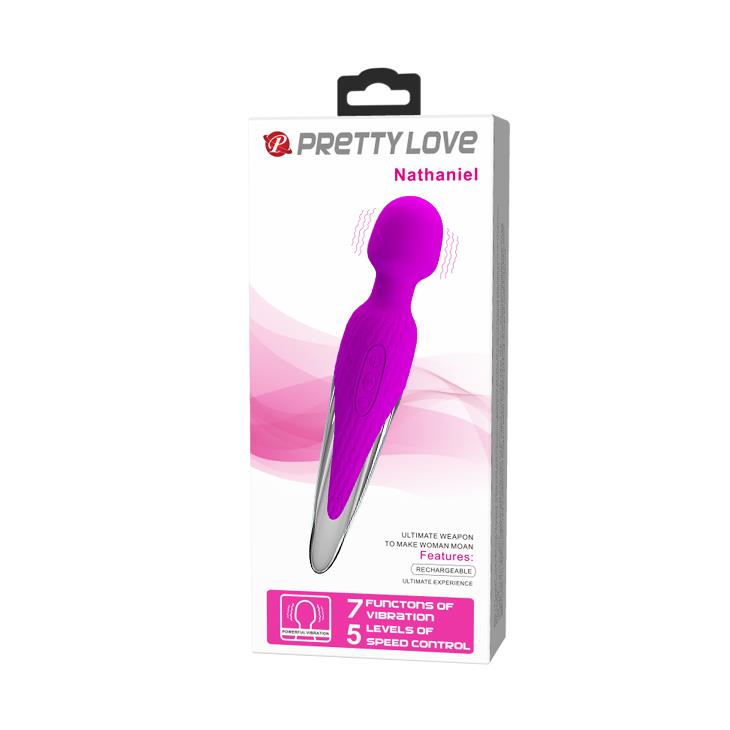 Вибромассажер Pretty Love Nathaniel, 26 см (фиолетовый)