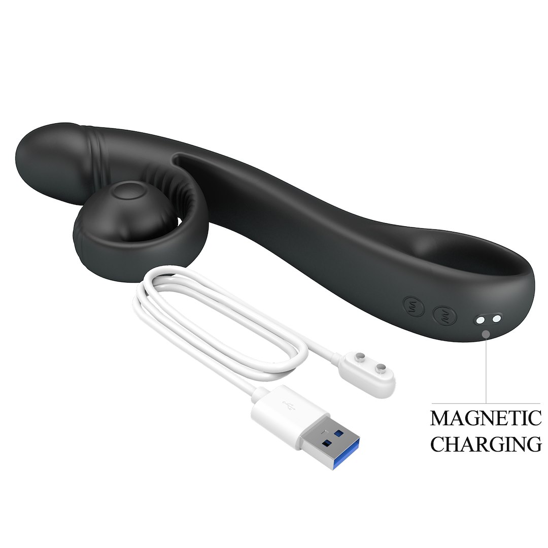 Wibrator Pretty Love Romance Beau Snail, 23 cm (czarny)