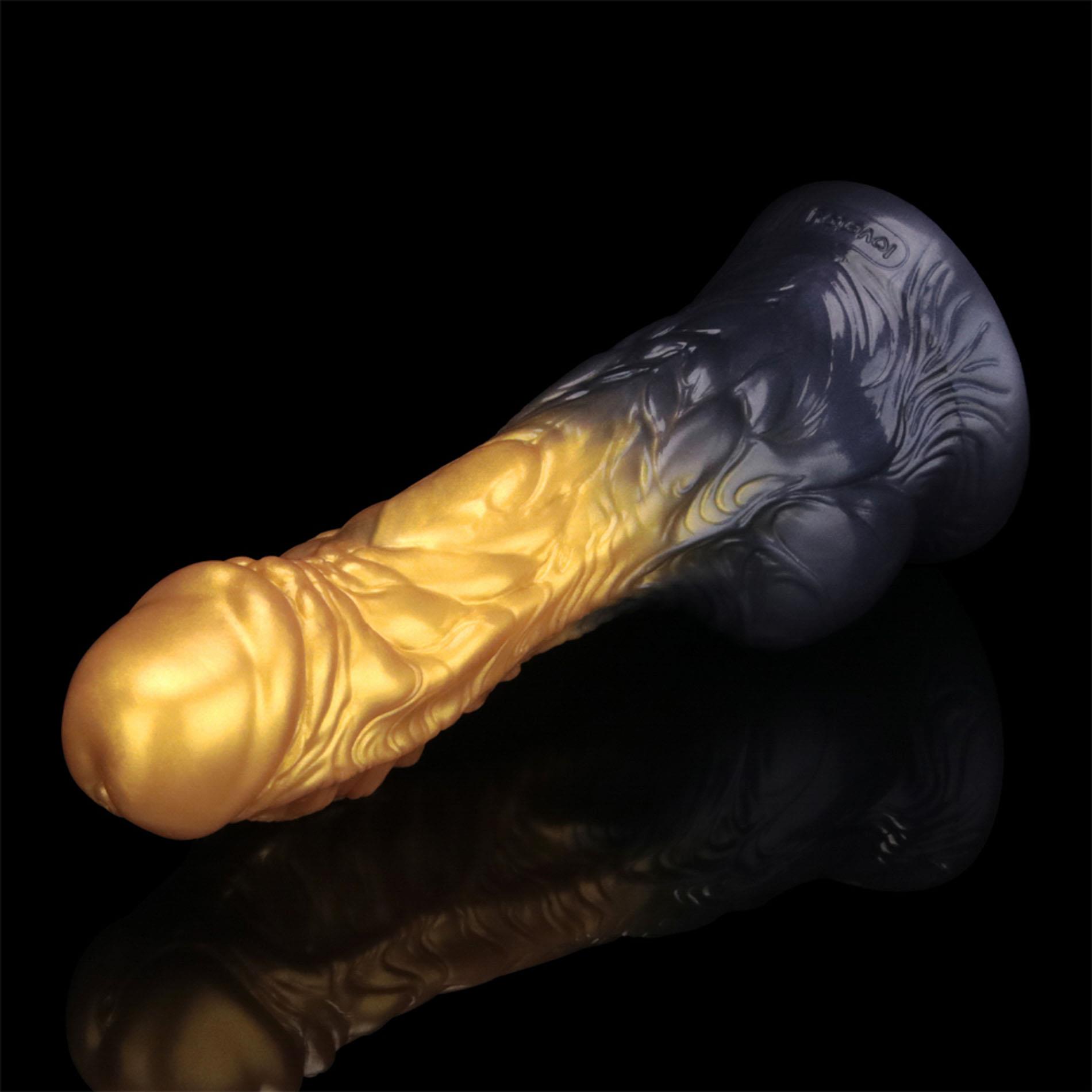 Фаллоимитатор Lovetoy Dual Density 8’’, 21 см (золотой)