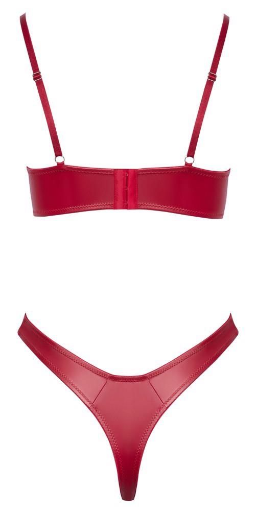 Комплект белья Cottelli Lingerie Bra Set Wetlook, 85B/L (красный)