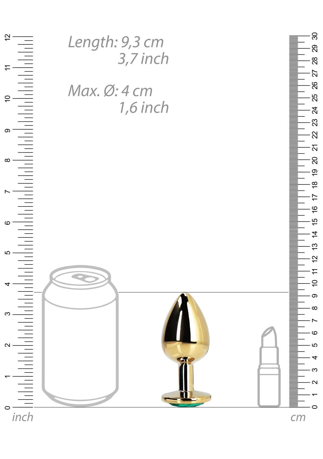 Korek analny Ouch! L, 8.1 cm (zielony)