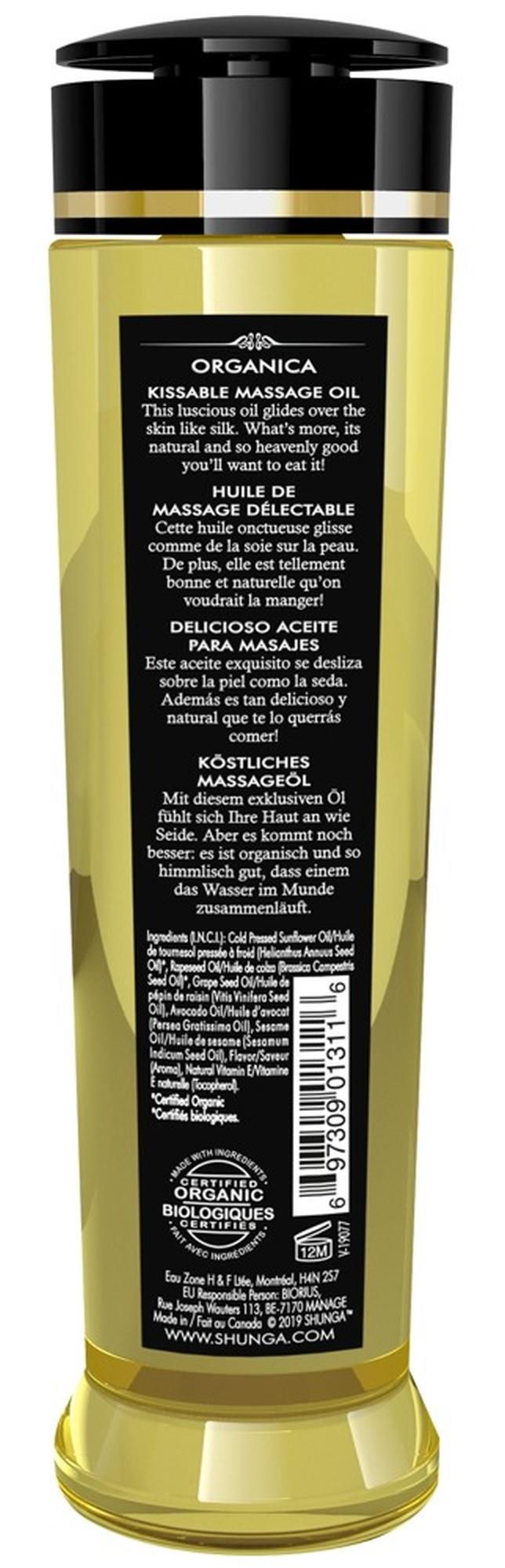 Массажное масло Shunga Organica Exotic зеленый чай, 240 мл