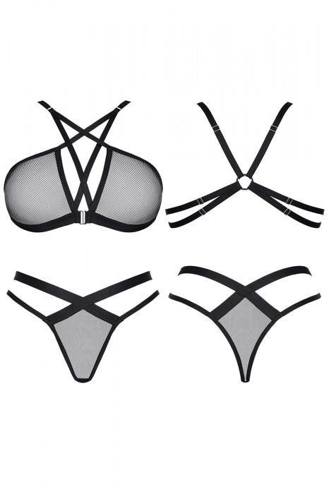 Комплект белья Demoniq LadyX Aina, L (черный)