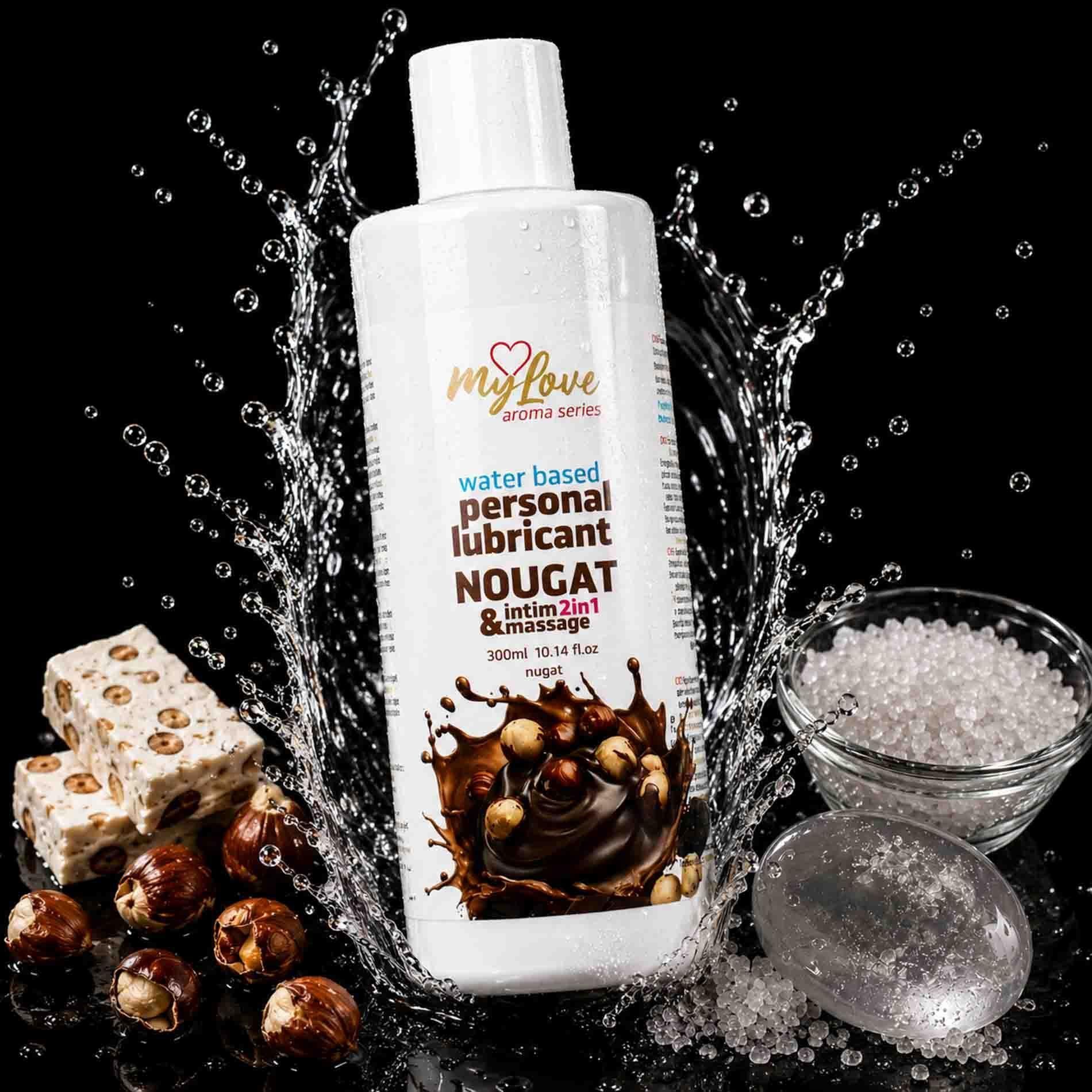 Lubrykant MyLove Aroma Series Intim&Massage 2in1 Nougat, 300 ml