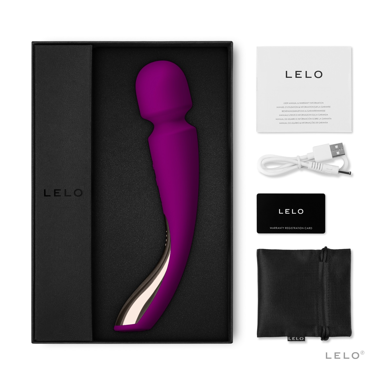 Вибромассажер Lelo Smart Wand 2 Medium, 21 см (фуксия)