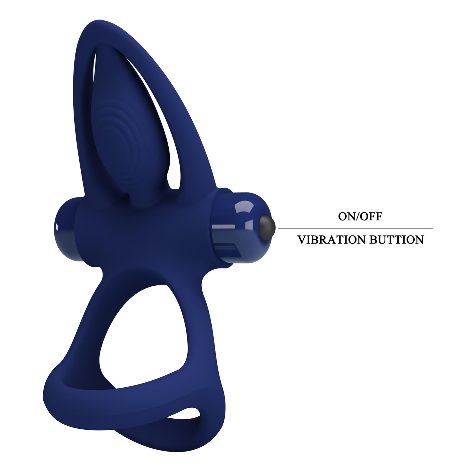 Виброкольцо Pretty Love Vibration Cock Ring (синий)