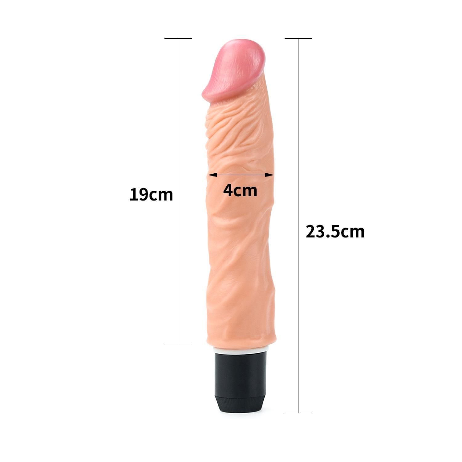 Реалістичний вібратор LoveToy Reel Feel Flexi, 23,5 см (тілесний)