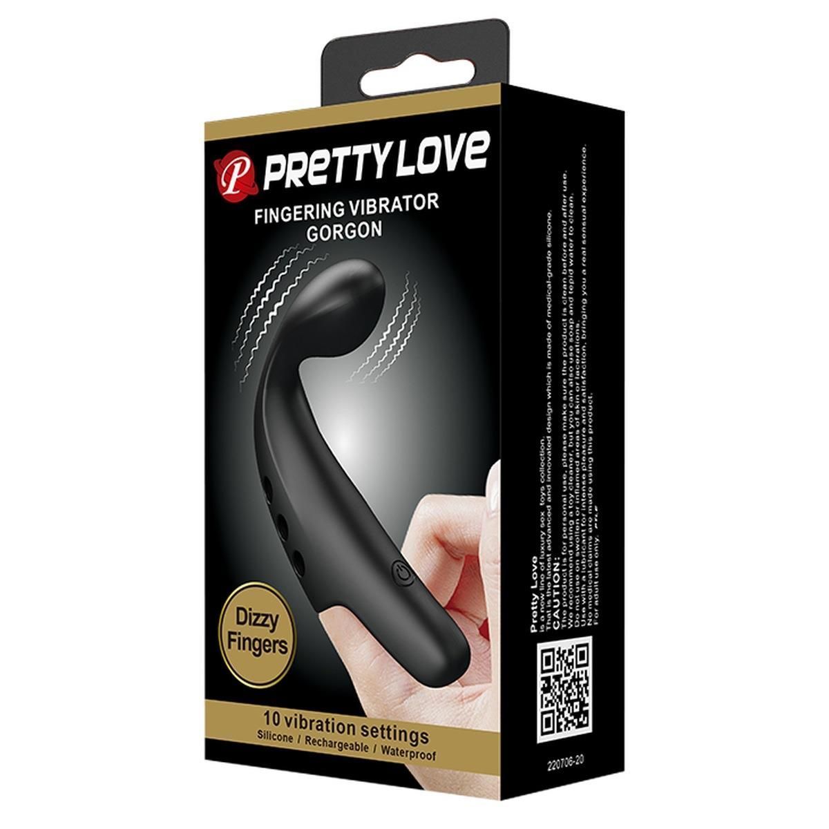 Вибратор на палец Pretty Love Fingering Vibrator Gorgon, 9,3 см (черный)