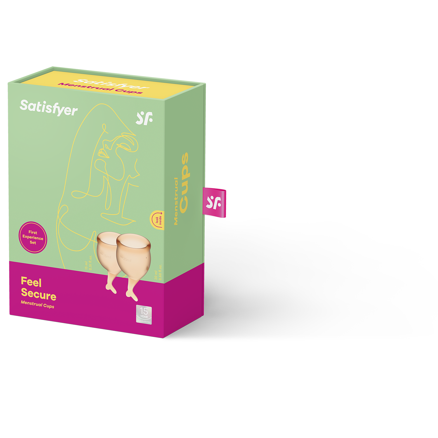 Менструальные чаши Satisfyer Feel Secure, 2 шт (оранжевый)