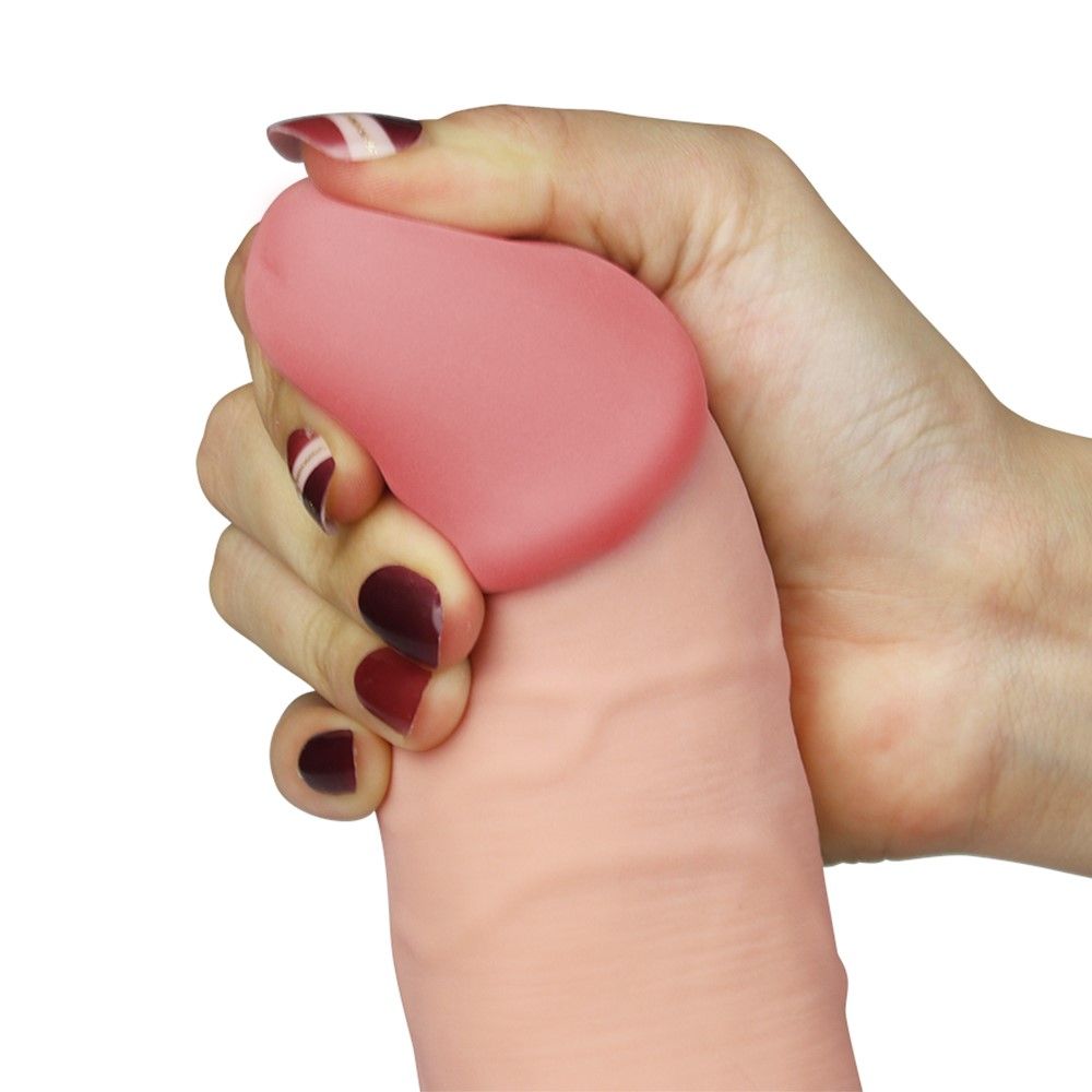 Реалістичний вібратор LoveToy The Ultra Soft Dude, 20 см (тілесний)
