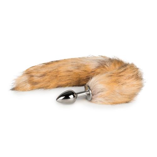 Korek analny EasyToys Lisi Ogon, 42 cm (srebrny)